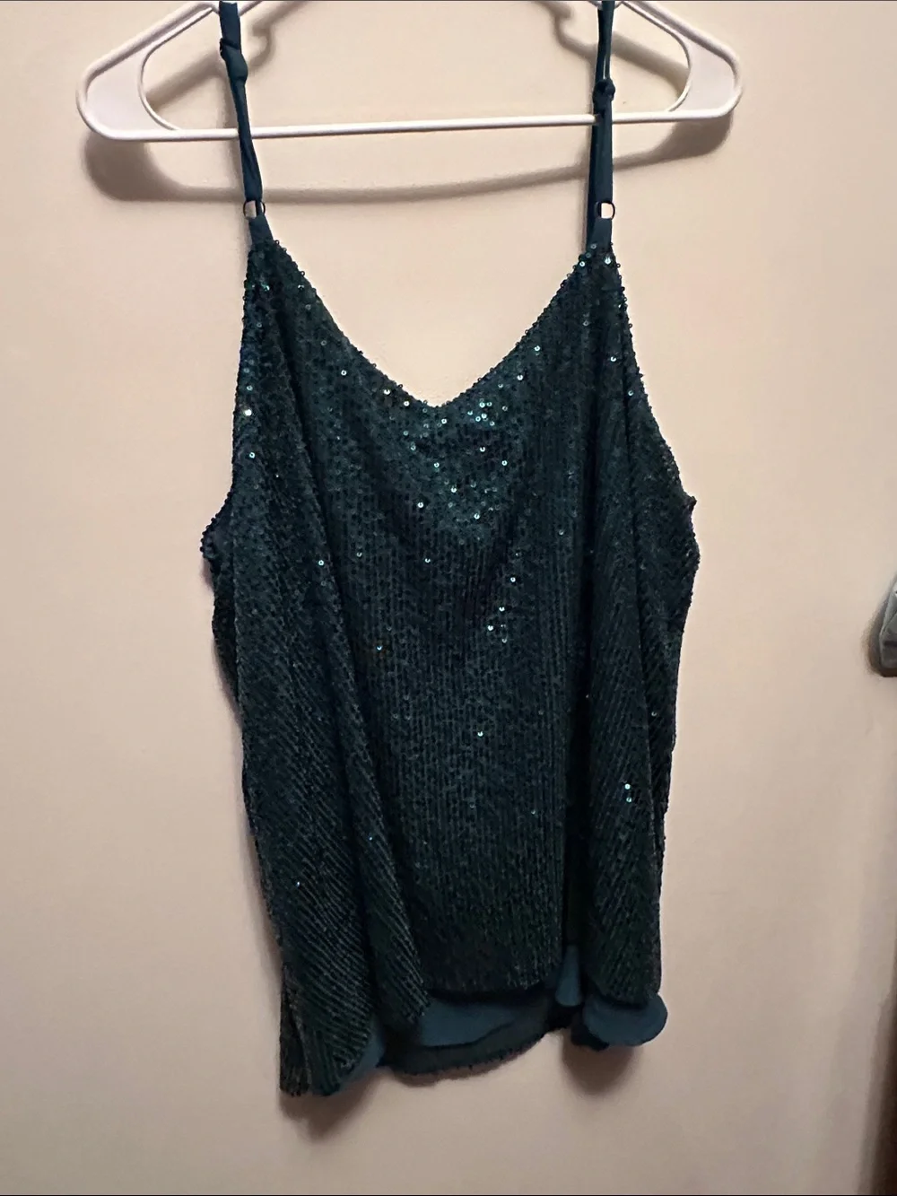 torrid Teal Sequin Velvet V-Neck Cami